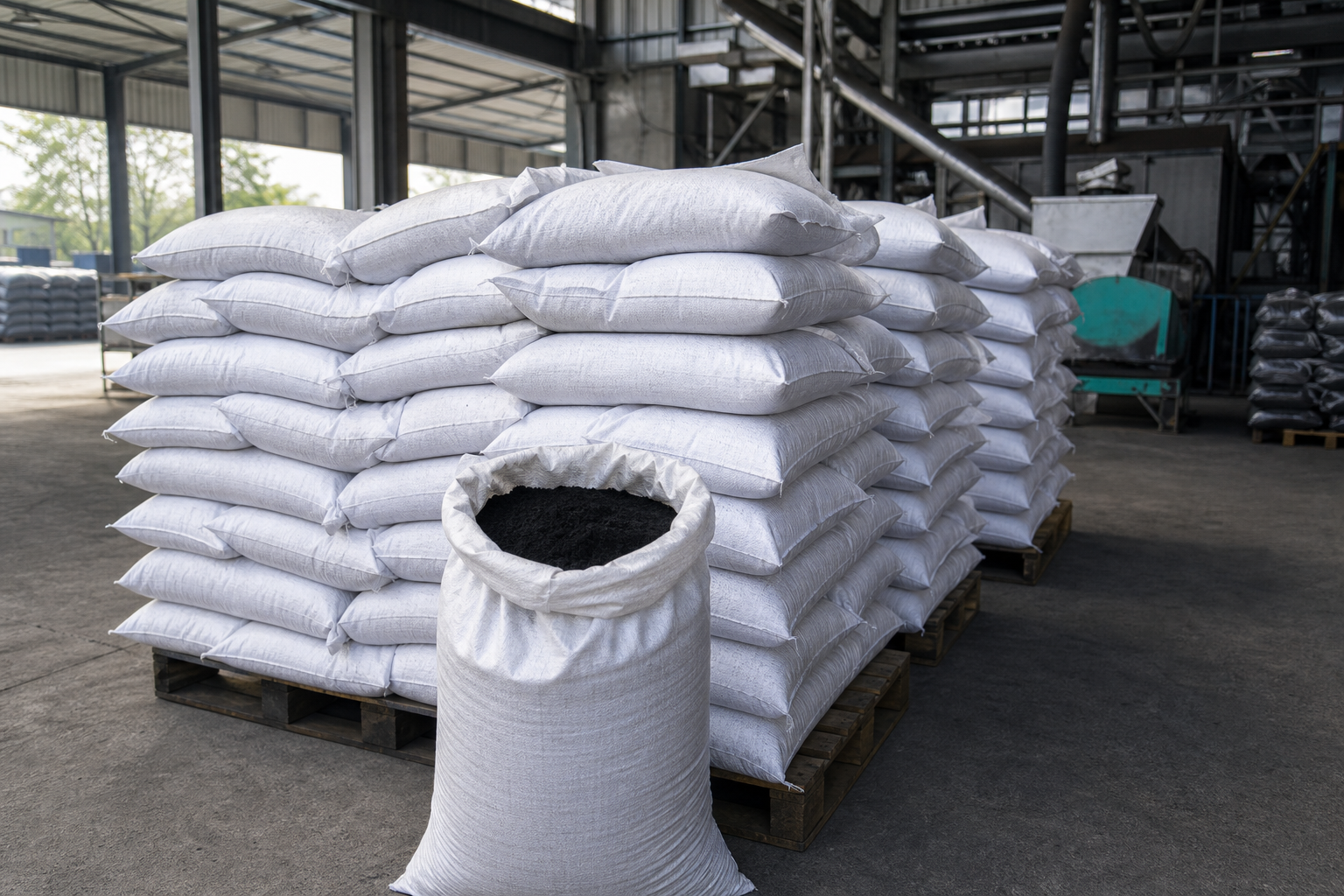 Activated carbon 25kg bag packaging
