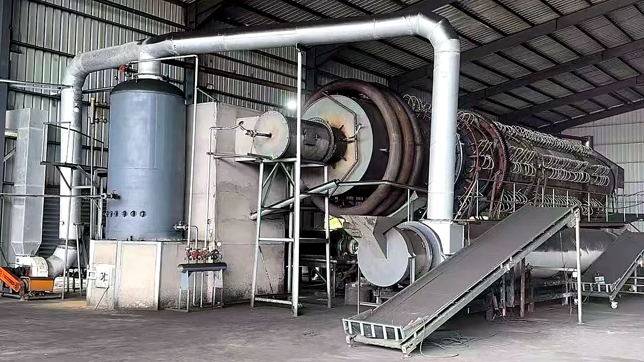 Acid-washed activated carbon activation furnace system