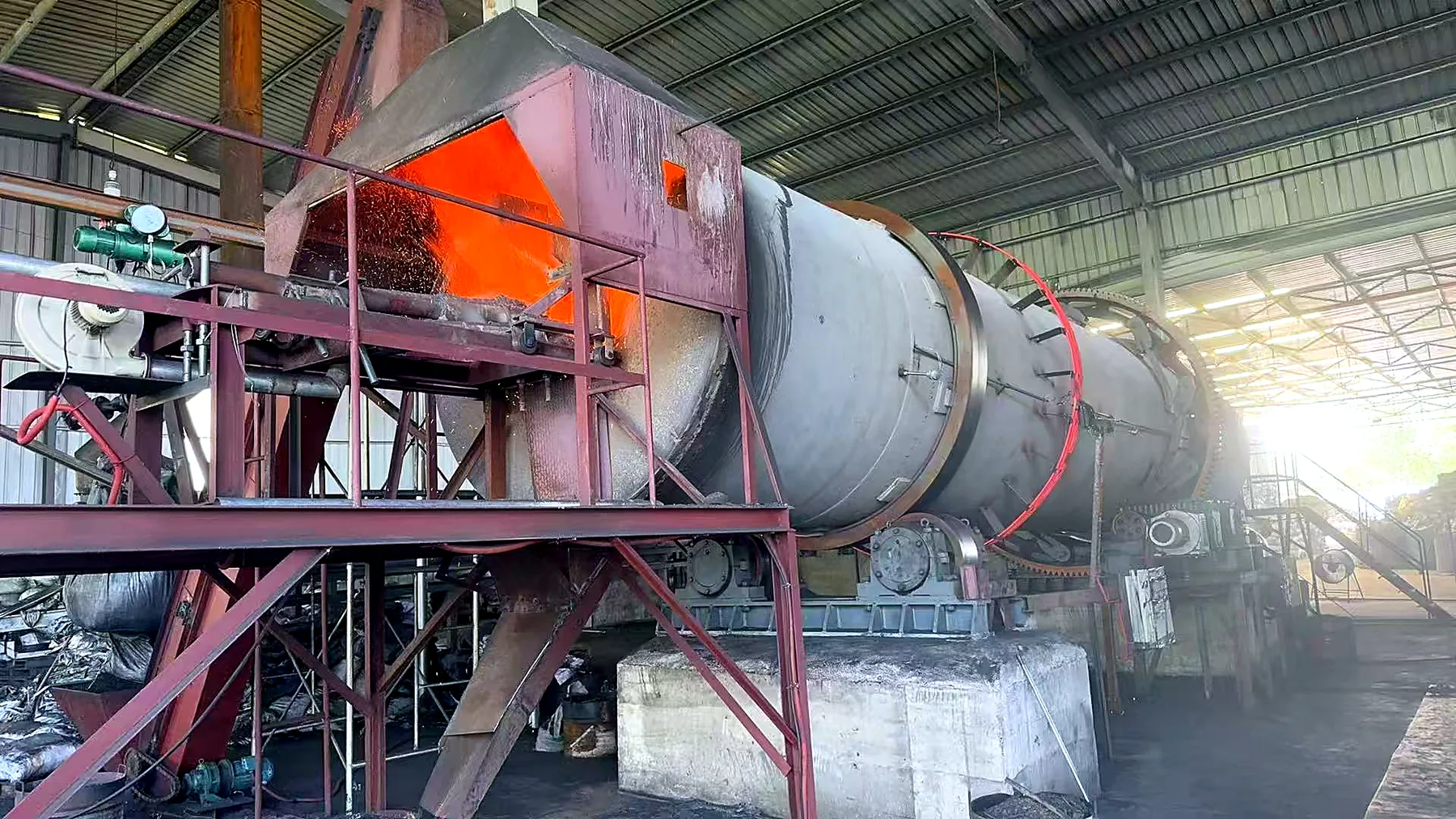 Activated carbon rotary kiln production line